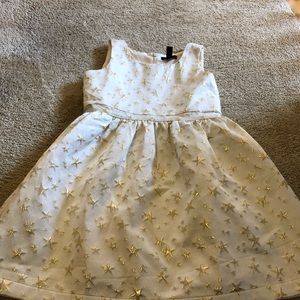 Gap kids gold and cream dress